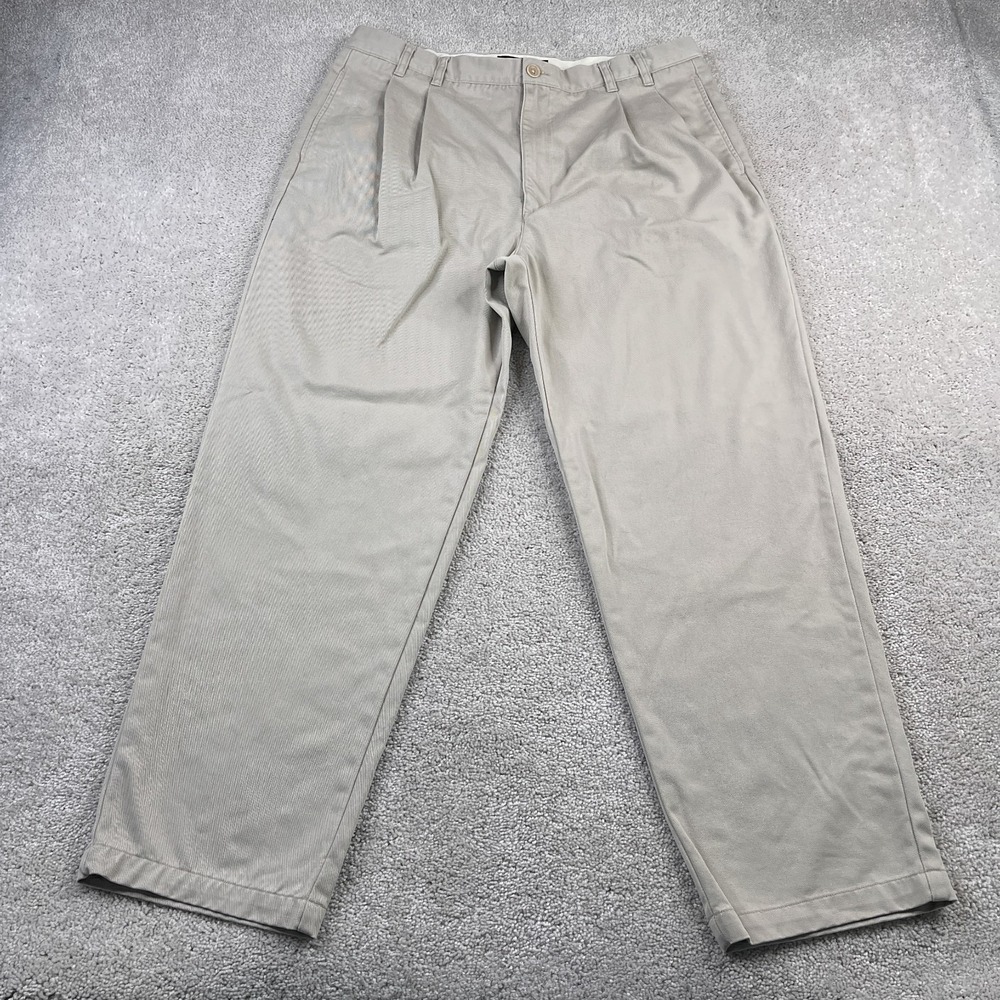 Vintage Banana Republic Pants Mens 38x29 Tan Khaki Traveler‎ Chino Pleated Y2K